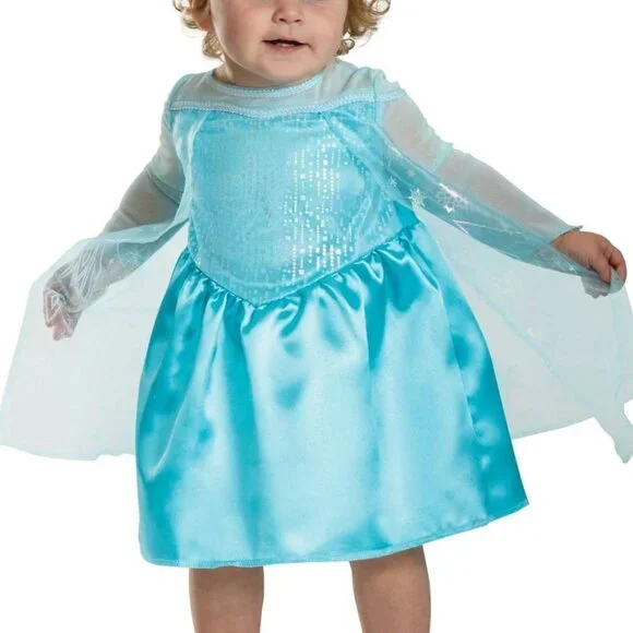 DISNEY PRINCESS FROZEN ELSA Fancy Dress Costume BABY GIRL SIZE 12-18 MONTHS NEW - Picture 3 of 9